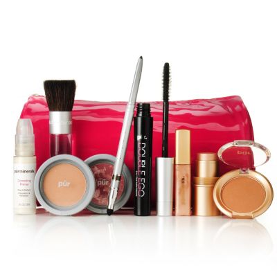 305-516 - P&uuml;r Minerals Nine-Piece "Summer Glow" Anniversary Makeup Collection w/ Bag