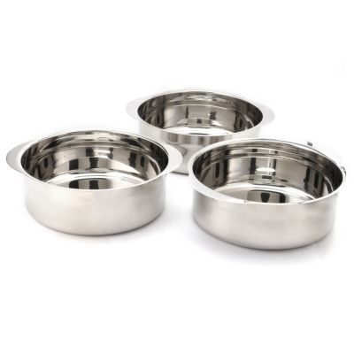 Trinity Set of 3 Stainless Steel Chafing Inserts