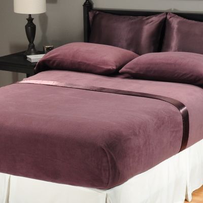 COZELLE MICRO PLUSH FLEECE WITH SATIN TRIM 6PC SHEET SET