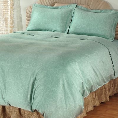 NORTH SHORE LINENS 600TC EGYPTIAN COTON 3PC DUVET SET - CHOICE OF PAISLEY OR SOLID