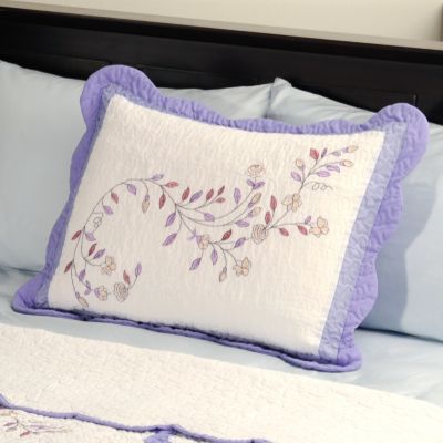 NORTH SHORE COLLECTIBLE QUILTS "MISTY VINE" QUILTED SHAM