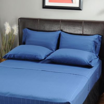 COZELLE DOBBY STRIPE MICROFIBER PILLOW CASE PAIR