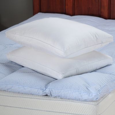North Shore Linens 300tc Cotton White Feather & Down Baloon Pillow Pair