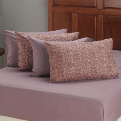 401-756 - Cozelle&trade; Microfiber Damask & Solid Pillowcase Pair - Set of Two
