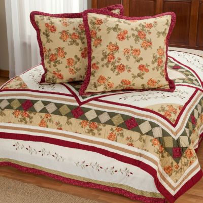 "Woodbury" Euro Sham Pair and Bed Skirt Set
