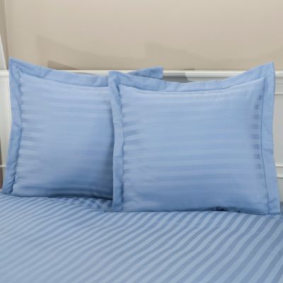 401-851 - Macy's Charter Club 500TC Pima Cotton Damask Stripe Euro Sham Pair
