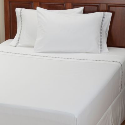 North Shore Linens "Four Corners" 300tc Cotton 4pc Sheet Set