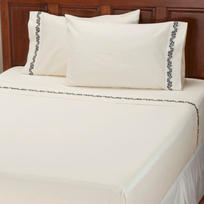 North Shore Linens "Caesar Leaf" 300tc Cotton 4pc Sheet Set