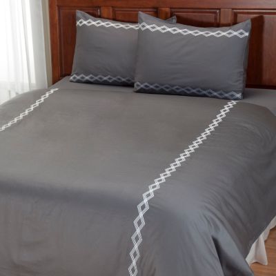 401-936 - North Shore Linens[ ''Double Diamond'' 300TC Cotton 3-Piece Duvet Set