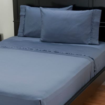 North Shore Linens "Ruffles" 300tc Cotton 4pc Sheet Set