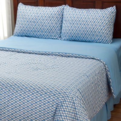 Cozelle "Nantucket" Microfiber 4pc Comforter Set