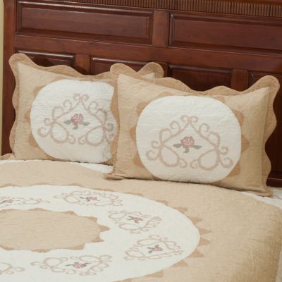 "Heather Rose" Quilted Sham Pair