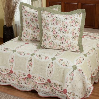 "Romance Wedding" Euro Sham and Bedskirt Set