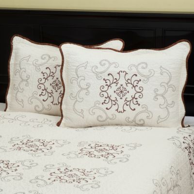 "Gloria" Quilted Sham Pair