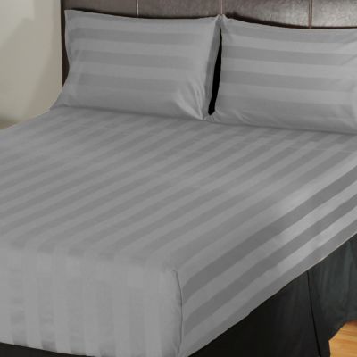 North Shore Linens 500TC Egyptian Cotton Wide Damask Stripe 4pc Sheet Set