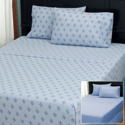 Cozelle "Fleur de Lis" Set of 2 4pc Sheet Sets