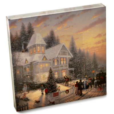 403-218 - Thomas Kinkade Gallery Wrapped Canvas 14" X 14" Holiday Collection