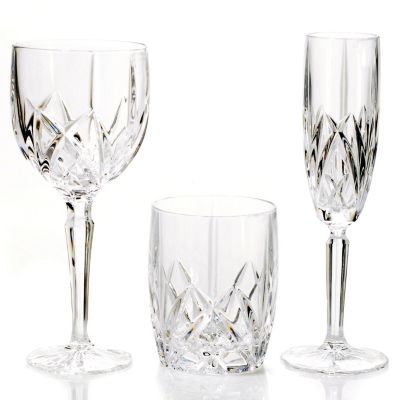 MARQUIS BY WATERFORD BROOKSIDE SET OF 24 CRYSTAL DRINKWARE SET