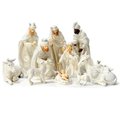 PORCELAIN 11PC NATIVITY SET