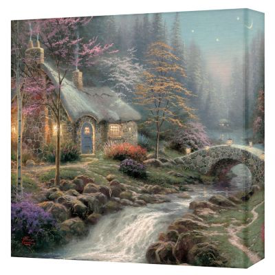 405-454 - Thomas Kinkade ''Twilight Cottage'' 14'' x 14'' Gallery Wrap