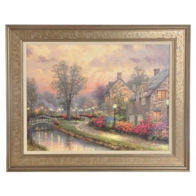 405-639 - Thomas Kinkade ''Lamplight Lane'' Textured Print