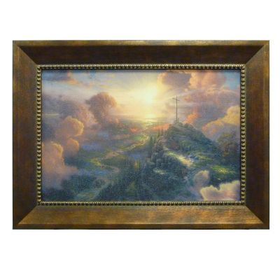 405-788 - Thomas Kinkade ''The Cross'' Framed Textured Print