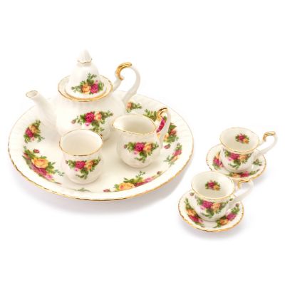 405-975 - Royal Albert&reg; Old Country Rose Le Petite Nine-Piece Miniature Tea Set