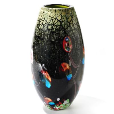 406-099 - Favrile 14" Hand-Blown Art Glass Sea Vase 