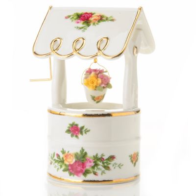 406-181 - Royal Albert&reg; Old Country Rose 6" Porcelain Musical Wishing Well 