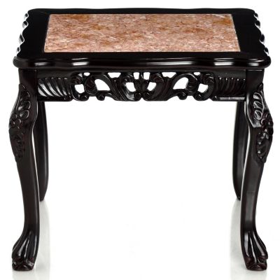 VIRGINIAN MARBLE INLAY END TABLE