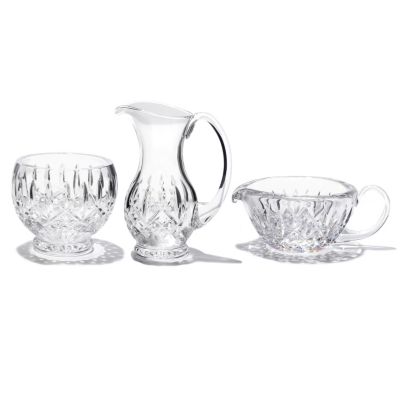 Waterford Crystal Araglin Sugar, Cream and Sauce Boat Set