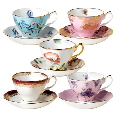 406-362 - Royal Albert&reg; "100 Years of Royal Albert" 10-Piece Teacup & Saucer Set