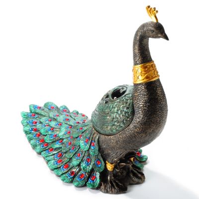 ELEGANT PEACOCK KEEPSAKE BOX