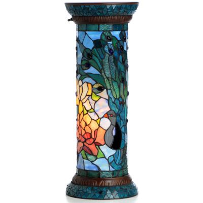 FANTASTIC FEADORA'S LIT PEDESTAL W/MOSAIC CAP AND BASE