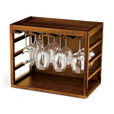 407-510 - CUBE STACK STEMWARE RACK MAHOGANY