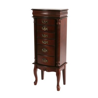 MEDIUM MAHOGANY JEWELRY ARMOIRE