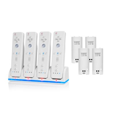 413-655 - Nintendo Wii Quad Charge Station Accessory w/ 4 Batteries