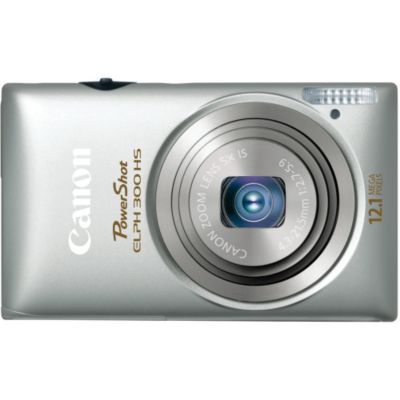 418-599 - Canon 5095B001 PowerShot ELPH 300 HS Silver 12MP Digital Camera