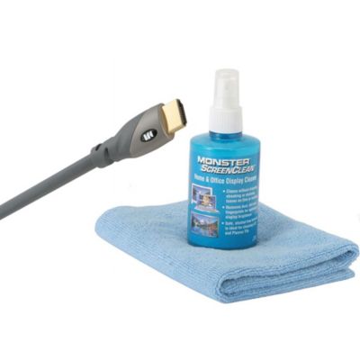 419-614 - Monster HD Connection Kit w/ 8' HDMI Cable, ScreenClean & Cloth