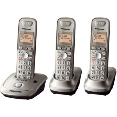 419-771 - Panasonic KX-TG7532B DECT 6.0 Plus 1.9 GHZ Expandable Set-of-Three Digital Cordless Telephones 