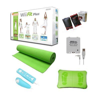 420-139 - Nintendo Wii Fit Plus Bundle w/ Balance Board, Green Mat & Accessories