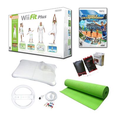 420-222 - Nintendo Wii Fit Plus Bundle w/ Balance Board, Exercise Mat & Accessories