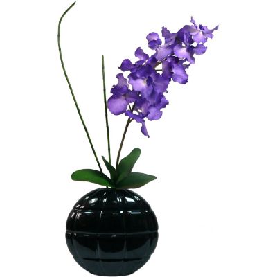420-781 - Laura Ashley Faux Real Touch Vanda Orchid in Ceramic Vase