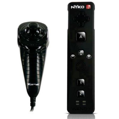 421-384 - Nintendo Wii Black Two-Piece Core Pak + Controllers