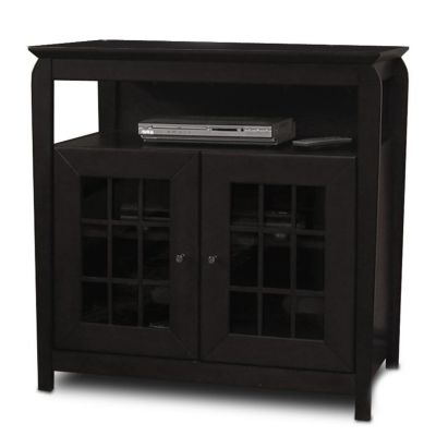 421-785 - TechCraft Flat Panel Hi-Boy TV Stand Black Finish A/V Cabinet