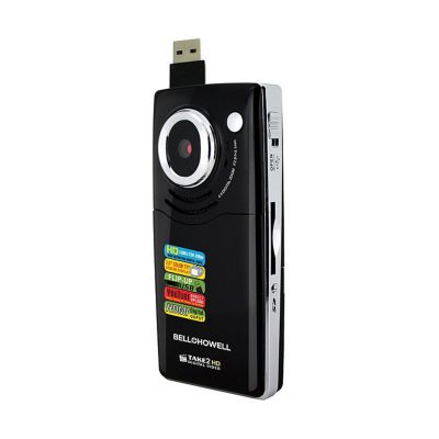 421-955 - Bell+Howell T200-BK Take 2 HD Digital Camcorder & Still Camera