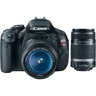 422-101 - CanonEOSRebel T3i SLR Cmra EF-S 18-55 IS II Lens&EF-S 55-250 f/4-5.6 IS Zm Lens