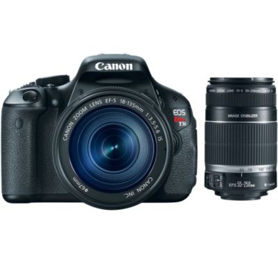 422-103 - CanonEOSRebel T3i SLR Cmra EF-S 18-135 IS II Lens&EF-S 55-250 f/4-5.6 IS Zm Lens