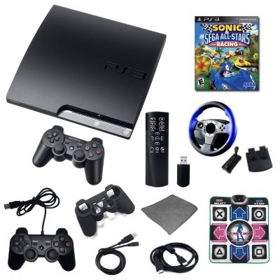 Playstation3 160GB Ultmte Hldy Bndle w/ Sonic Rcng, Wheel, Rmte &More