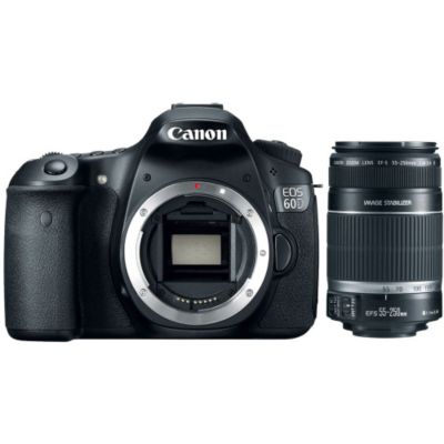 422-669 - Canon EOS 60D 18MP DigSLR Cmra & EF-S 55-250mm f/4-5.6 IS Telephoto Zm Lns